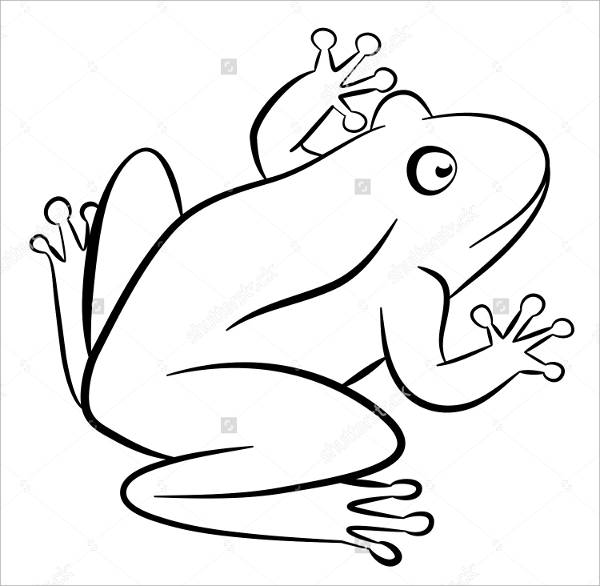 600x586 Frog Drawings