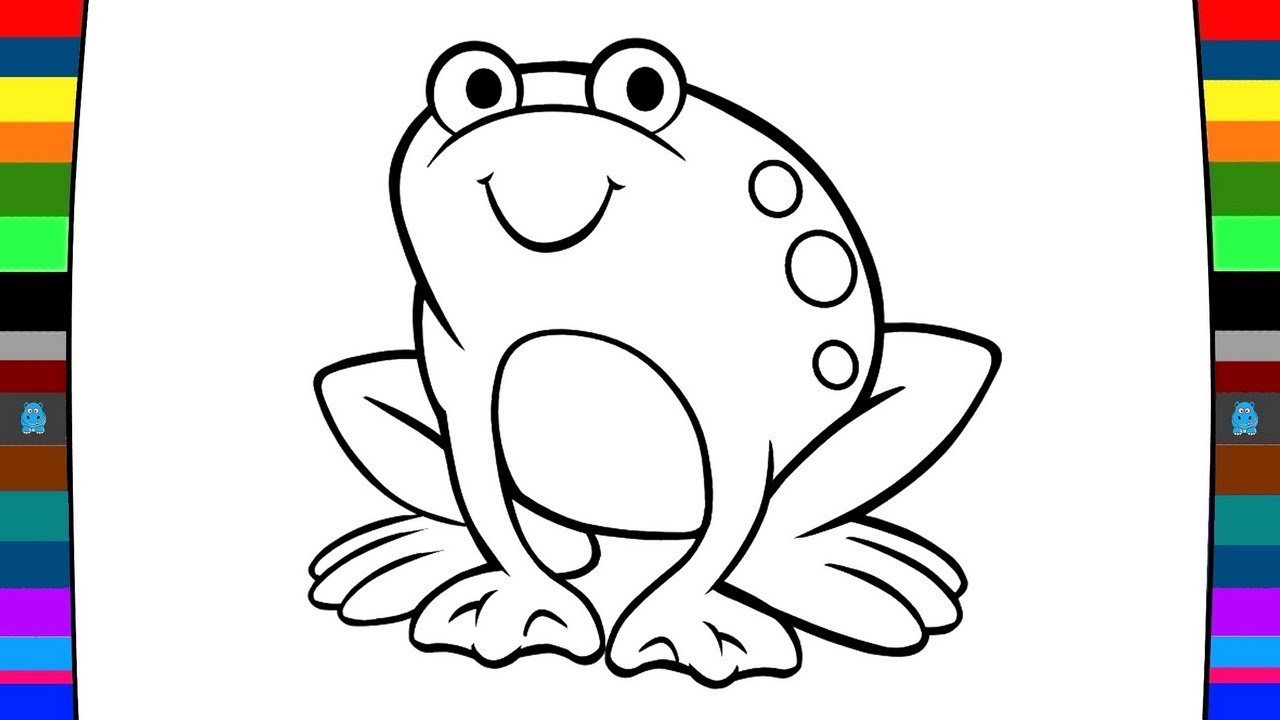 1280x720 Animal Coloring Pages How To Draw A Frog Drawing And Coloring