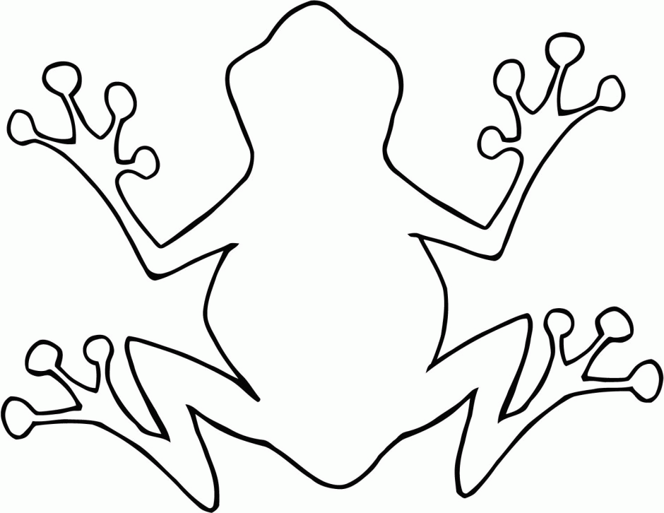 940x726 Frog Outline Template