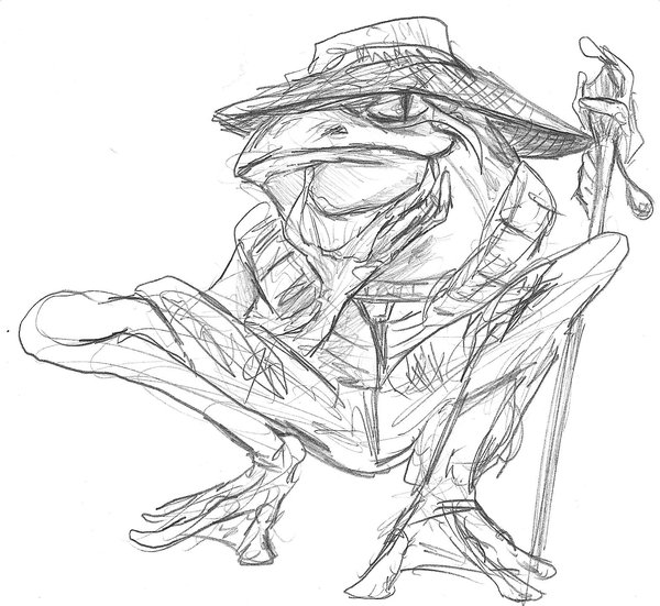 600x551 Frog Sketch By Soulstarisborn