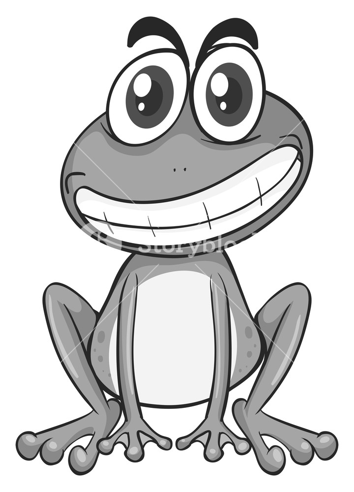 720x1000 Little Frog With Happy Face Illustration Royalty Free Stock Image