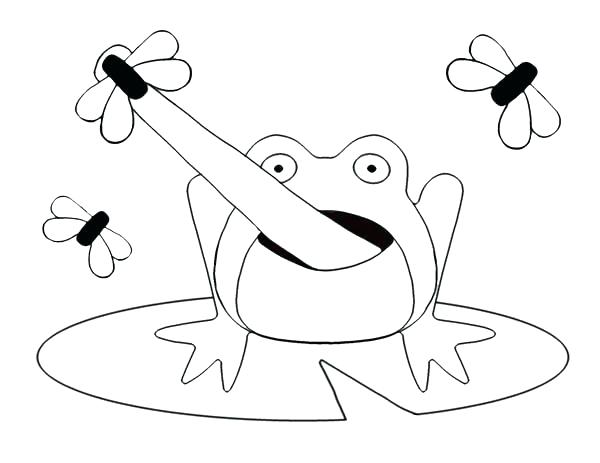 600x463 Frog Jumper Coloring Page Outline Happy Frog Jumping Cartoon