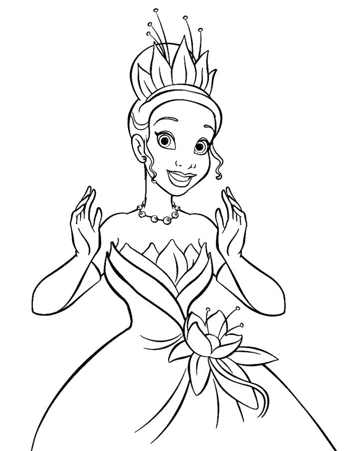 700x906 Princess Tiana Coloring Book Pages To Print Line Drawings At Best