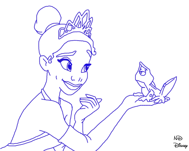800x640 Princess And The Frog Line Art By Defyinggravityxoox