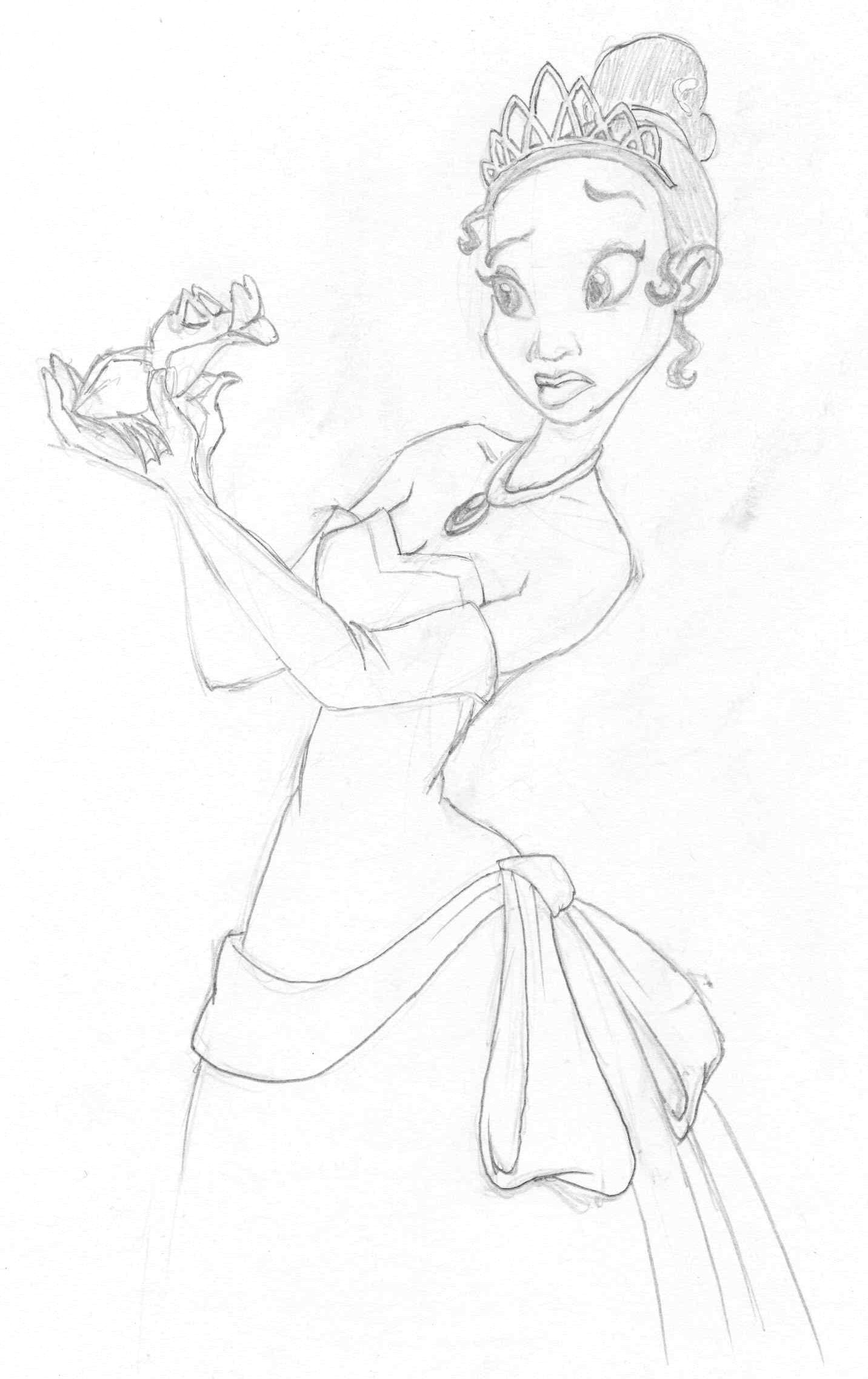 1432x2276 Rasmus Najbjerg. Pencil. Tiana And Prince Naveen As A Frog,