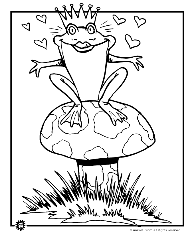 680x880 Frog Prince Coloring Page