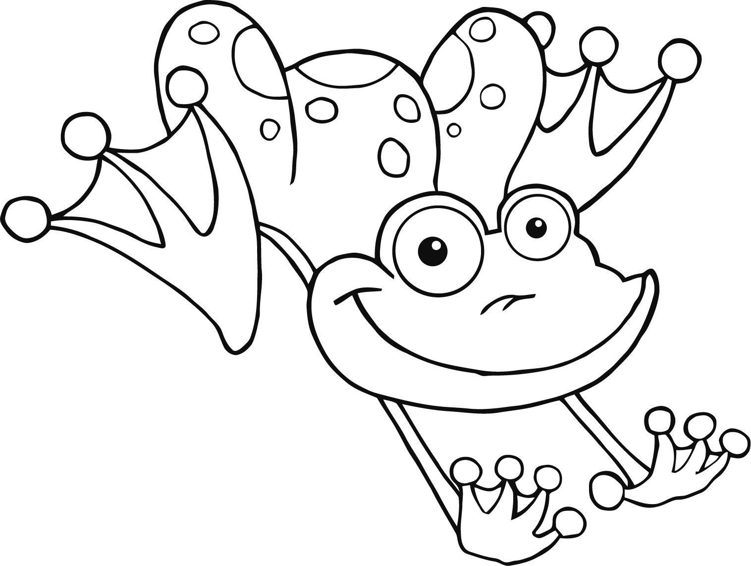 1516x1142 Free Printable Happy Frog Picture To Color Children's Fun