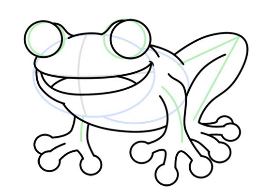 533x400 How To Draw A Frog Leg Art Drawing Tutorials