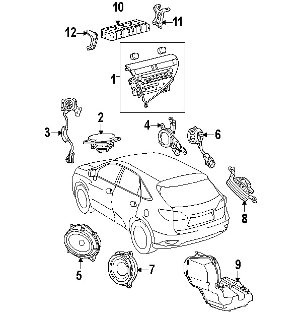600x619 Lexus Oem 861600 E 120 Sound System Front Door Speaker Ebay