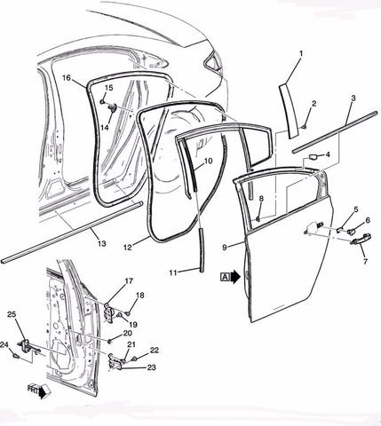 429x480 New Oem Front Door Handle Gold Mistchrome Fitslacrosse Srx Cruze