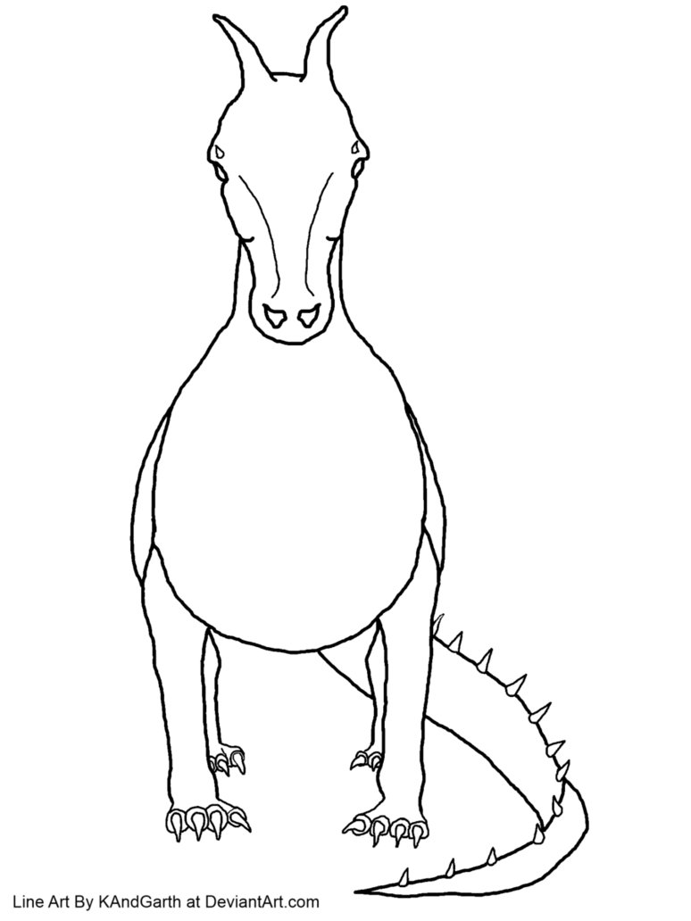 774x1032 Dragon Line Art