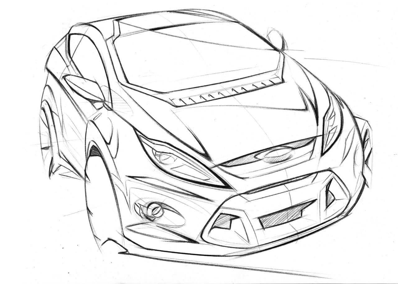 1280x912 Ford Fiesta Design Sketch. Trans D Fiestas