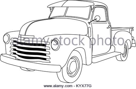 450x293 Front View Silhouette Of Vintage American Muscle Car Stock Vector