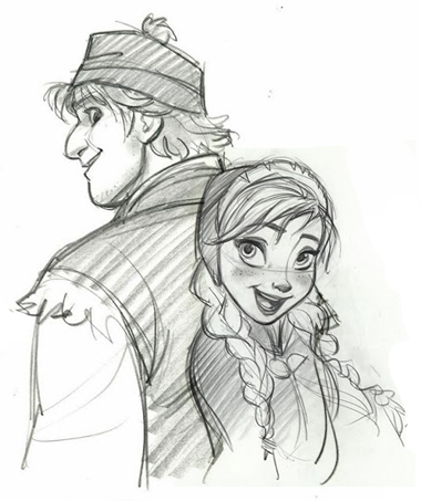 380x453 Frozen Immagini Anna Kristoff Sketches Wallpaper