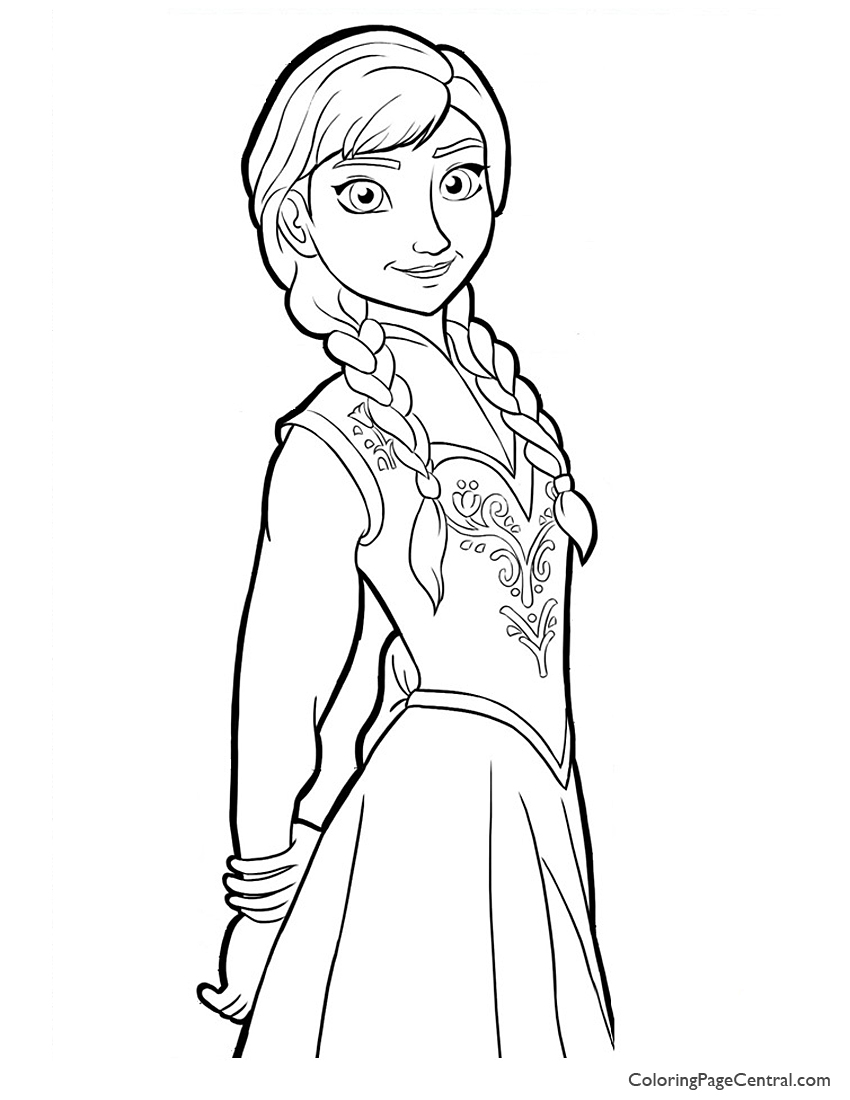 850x1100 Frozen Anna 02 Coloring Page Coloring Page Central