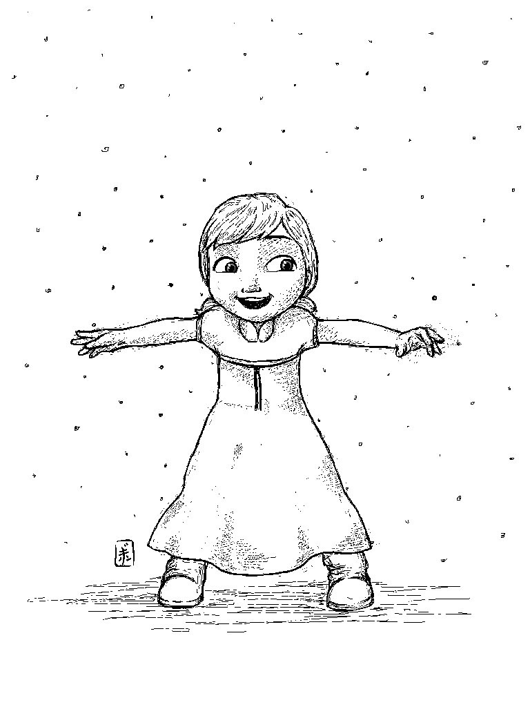 768x1024 How To Draw Anna (Frozen)