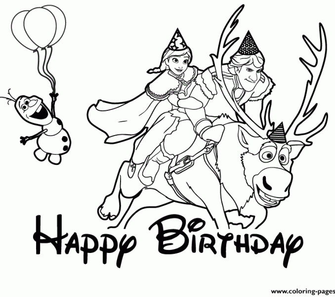 678x600 Coloring Page Info Frozen Characters Birthday Colouring Page