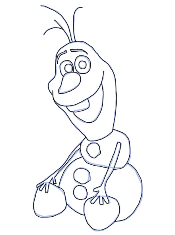 610x820 Learn To Draw Frozen's Olaf The Snowman Step By Step!