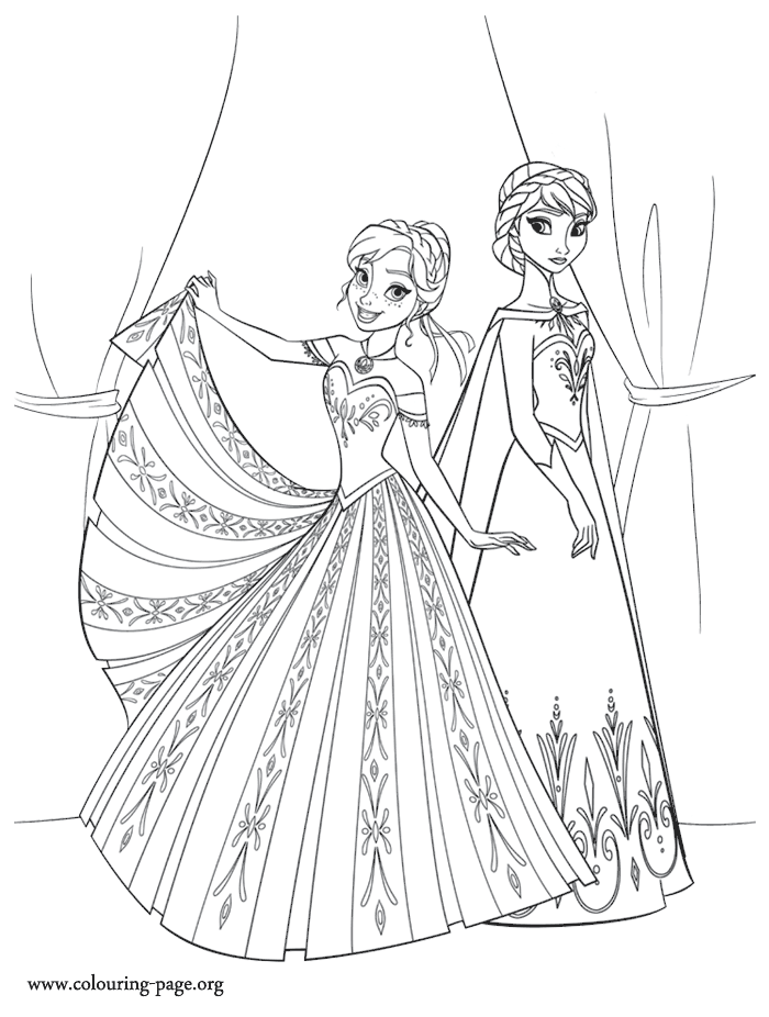 700x926 Frozen Anna And Elsa Coloring Pages