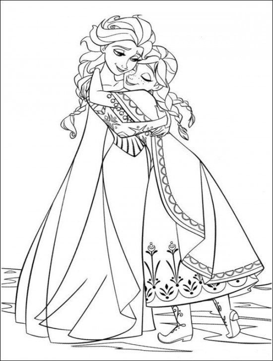 550x727 Frozen Coloring Pages A4 Printable Coloring Page For Kids