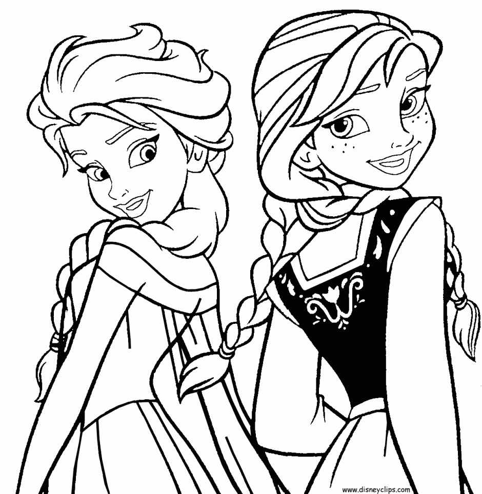 940x964 Frozen Coloring Page For Kids Coloring Draw