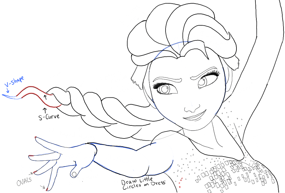 945x640 How To Draw Elsa From Frozen With Easy Step By Step Drawing