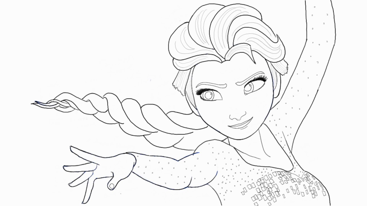 1280x720 Learn How To Draw Frozen Elsa With Letters Numbers And Shapes