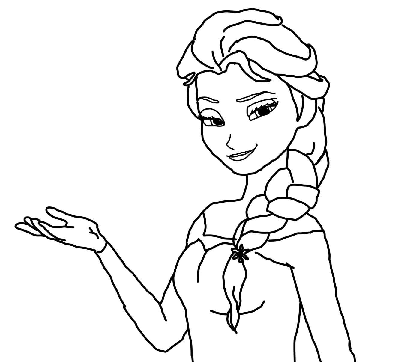 Elsa Outline Drawing Elsa Drawing Outline At Paintingvalley 103368 ...