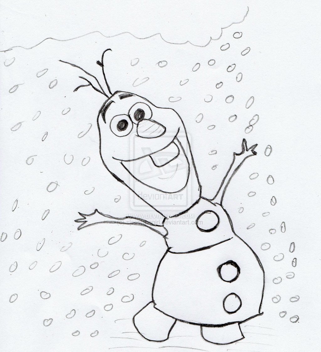 1024x1123 Olaf Drawing {Frozen}
