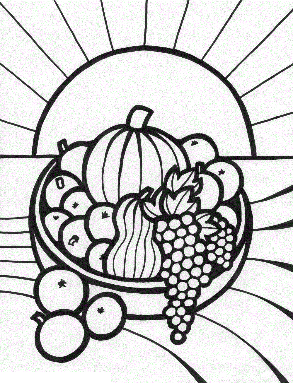 1000x1308 Fruit And Vegetables Drawings Clipart Panda