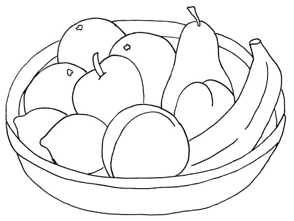 600x450 Fruit Basket Coloring Pages Vegetables Basket Coloring Pages Free