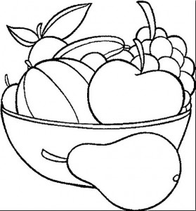 279x300 Fruit Coloring Page Part 2 Embroidery Patterns