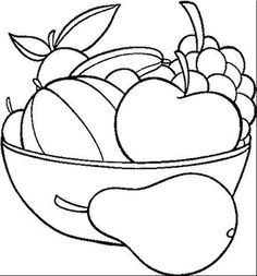 236x253 Fruit Bowl Drawing For Kids Applique Digital Image