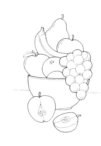 346x500 Lovely Fruit Basket Coloring Pages For Coloring 92 Fruit Basket