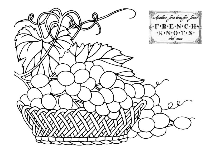 800x606 Free Fruit Basket Embroidery Transfer Patterns