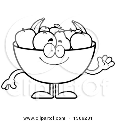 450x470 Clipart Of A Cartoon Sick Fruit Bowl Character