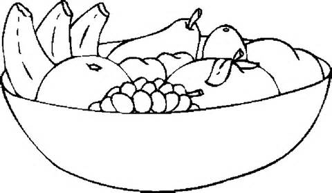 480x279 Bowl Of Fruits Clipart Black And White