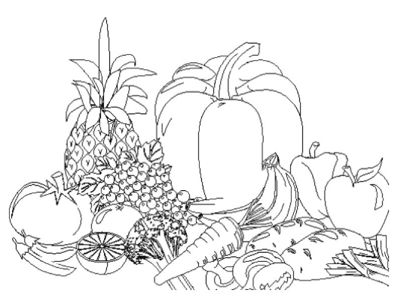 792x612 And Vegetables Drawing For Kids
