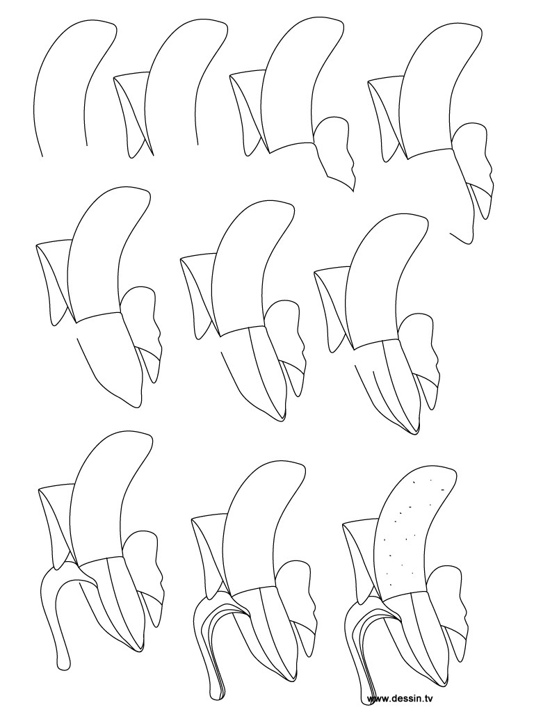 768x1024 Drawing Banana