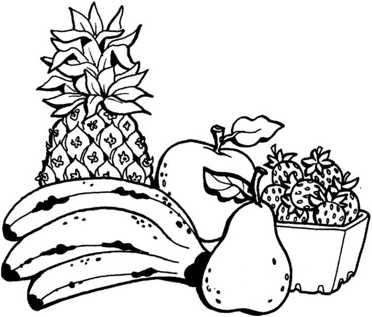 756x644 Beautiful Looking Coloring Pages Of Fruit Salad Best Solutions