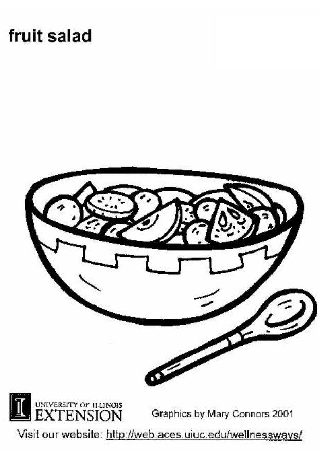 620x875 Coloring Page Fruit Salad