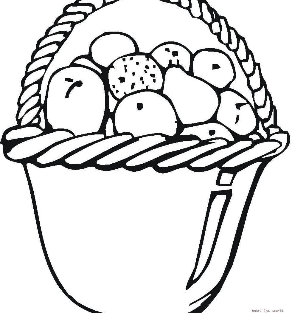 980x1050 How To Draw Apple Basket Coloring Pages Fruit Kids Page Free