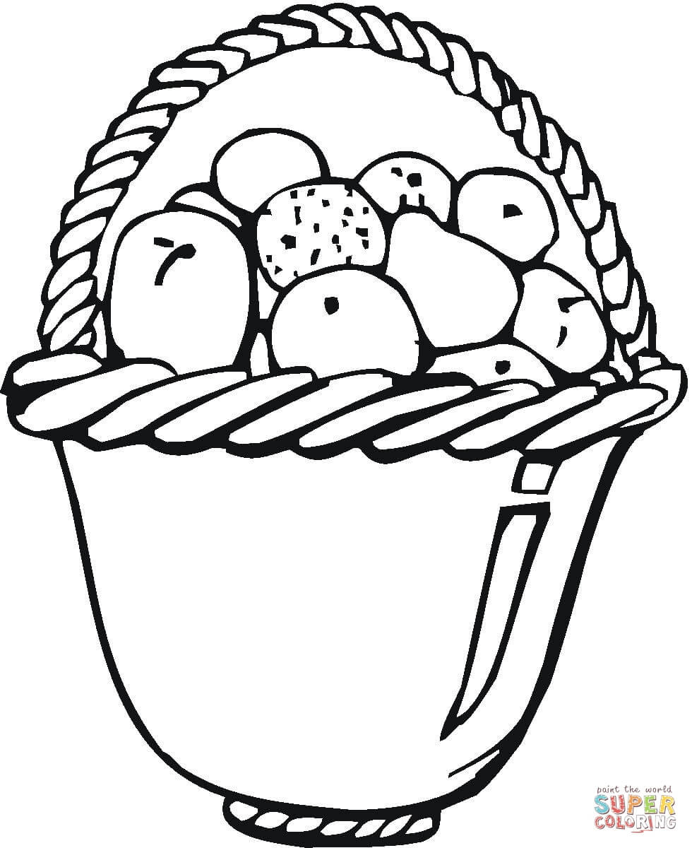 980x1200 A Basket Of Fruits Drawing Coloring Bowl Of Fruits Coloring Page