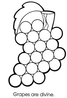 265x384 Free Grapes Coloring Pages