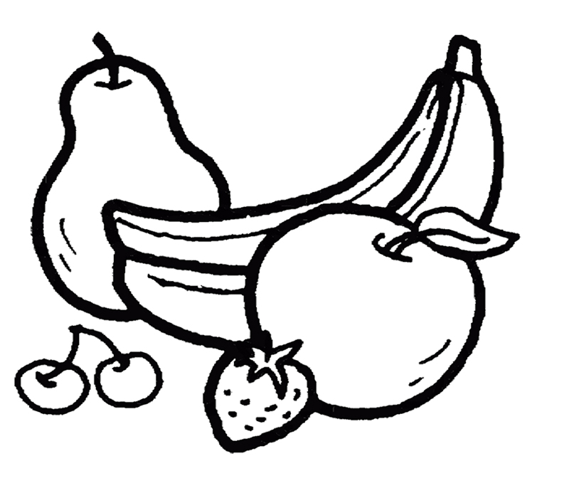 800x693 Split Fruit Coloring Pages