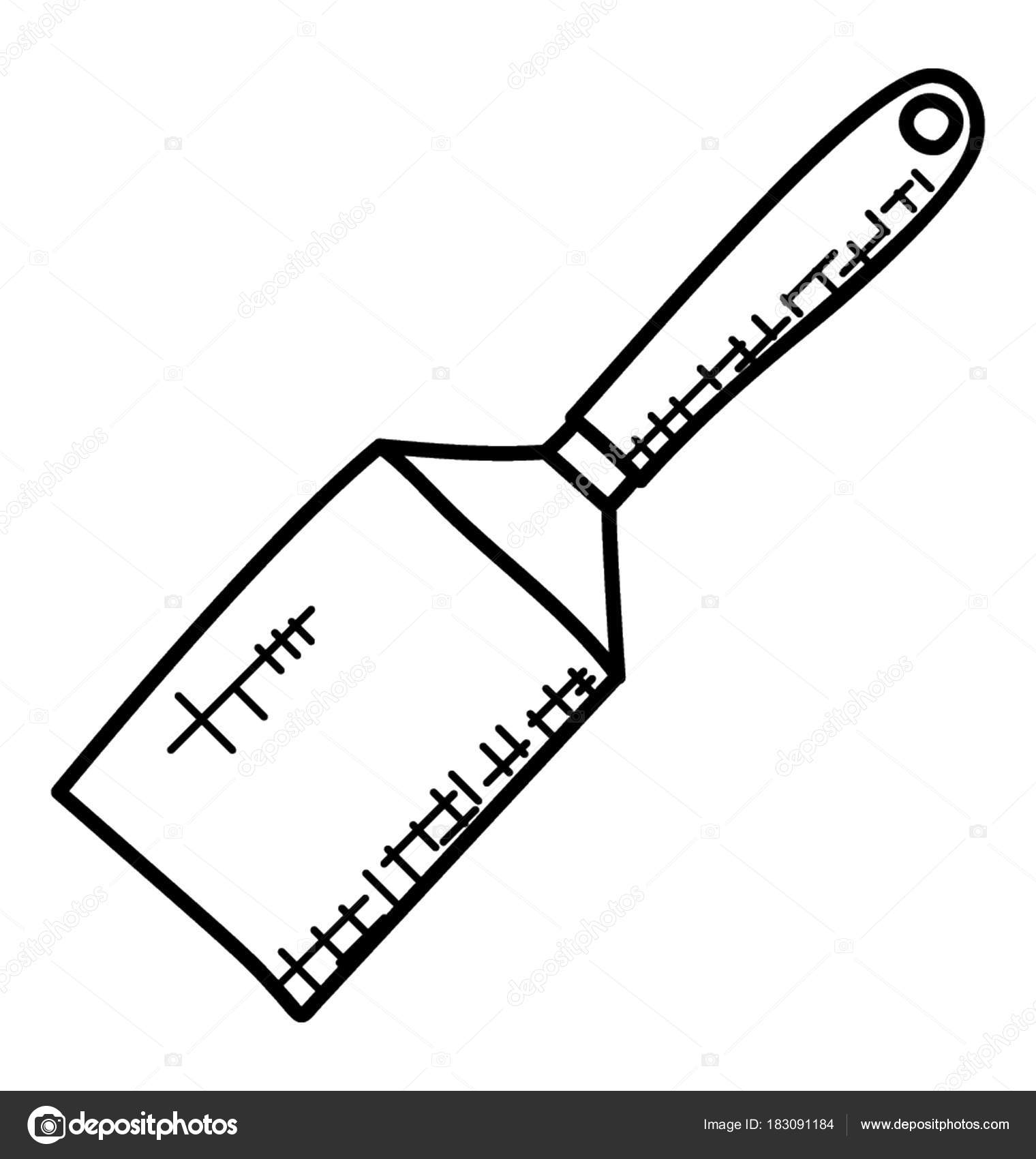 1520x1700 Hand Drawn Sketch Frying Pan Spade Spatula Stock Vector