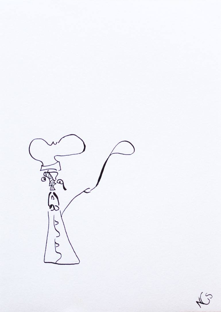 770x1088 Saatchi Art Baker With Frying Pan Drawing By Ncs Niffennaffen