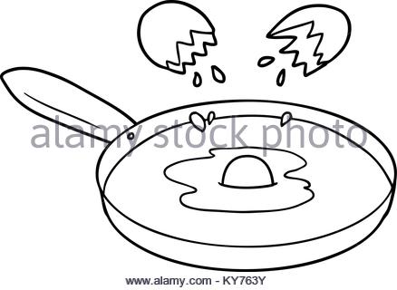 438x320 Freehand Drawn Cartoon Frying Pan On Fire Stock Vector Art