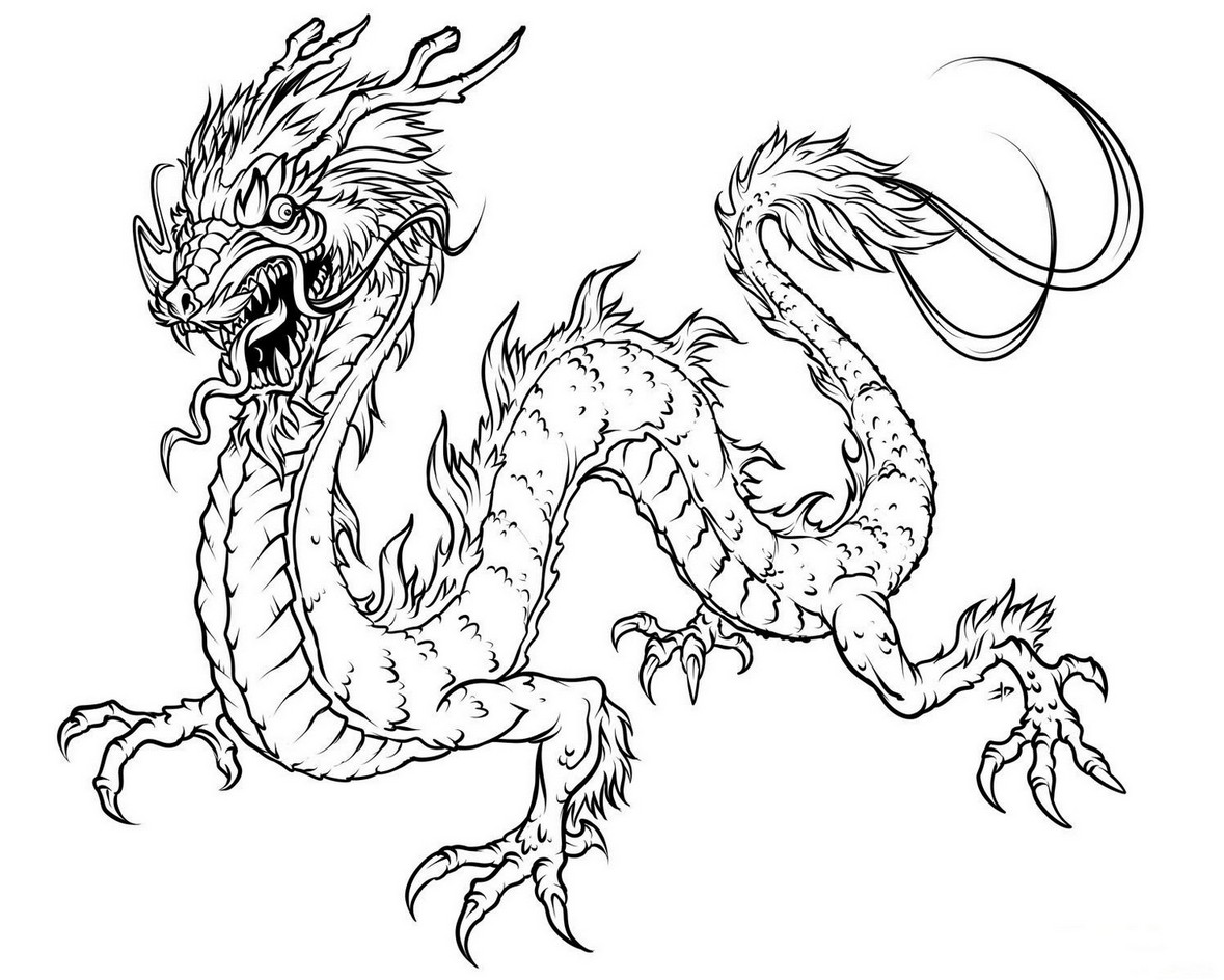 1179x944 Coloring Page Dragon Hd Drawing Board Weekly