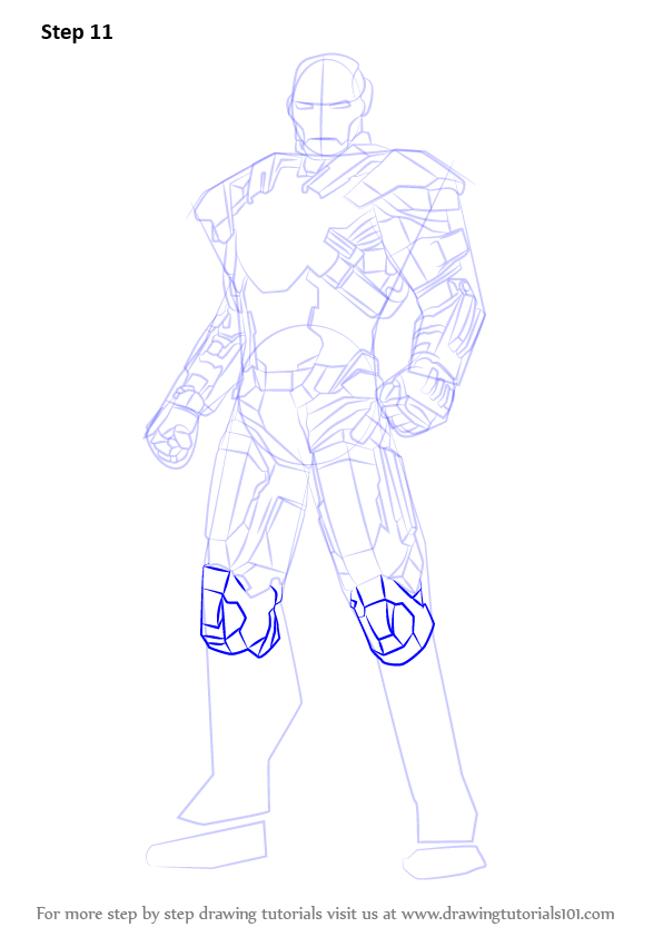 596x842 Learn How To Draw Iron Man Full Body (Iron Man) Step By Step